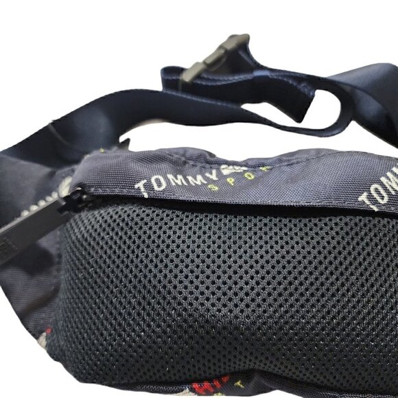 Tommy Hilfiger Unisex Fanny Pack Crossbody Polyester 3 Slots Zipper Navy - Picture 3 of 12
